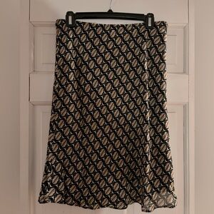 Lapis geometric print skirt